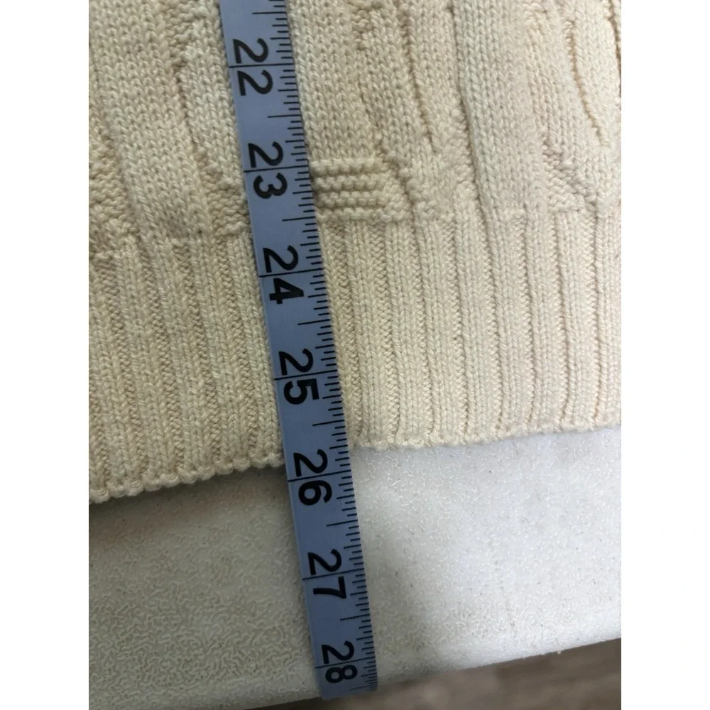 VINTAGE McBriar‎ Mens XL CREAM Cable Knit SWEATER Sweat Smart Cotton EXTRA LARGE
